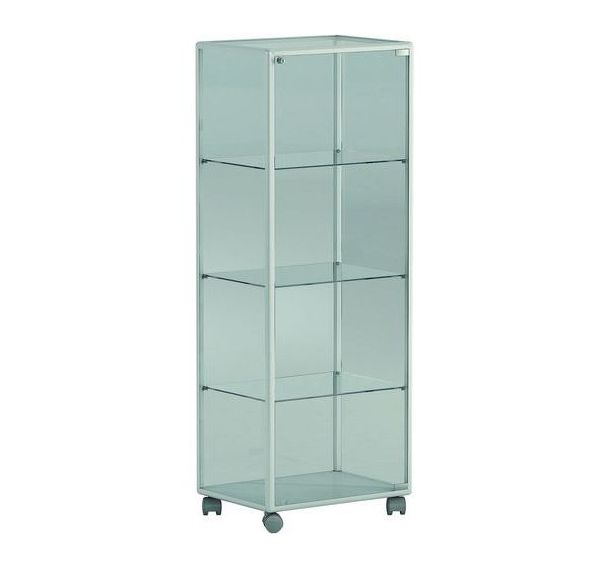 Vitrine d'exposition Déco blanche hauteur 140 cm - Manutan Expert