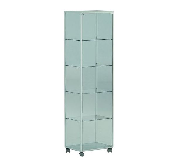 Vitrine d'exposition Déco blanche hauteur 180 cm - Manutan Expert