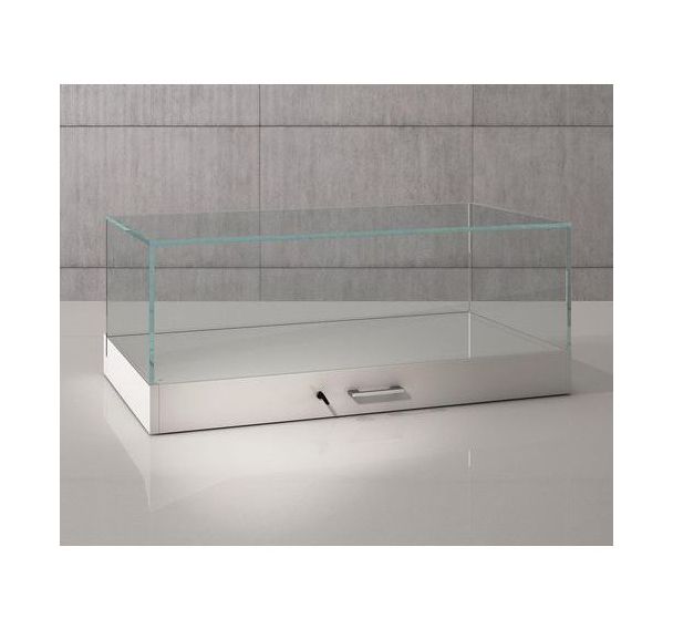 Vitrine d'exposition cloche à poser 100 x 51 x 41 cm - Blanc