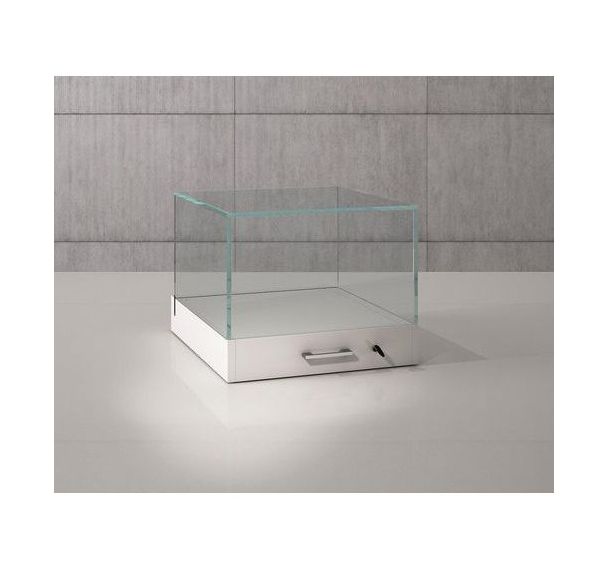 Vitrine d'exposition cloche à poser 50 x 51 x 41 cm - Blanc