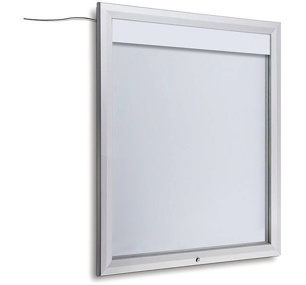 Vitrine d´extérieur, verrouillable, bandeau lumineux LED