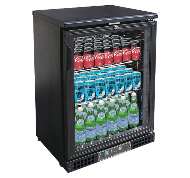 Vitrine de présentation boissons - 1 porte battante - 150L- PUB150