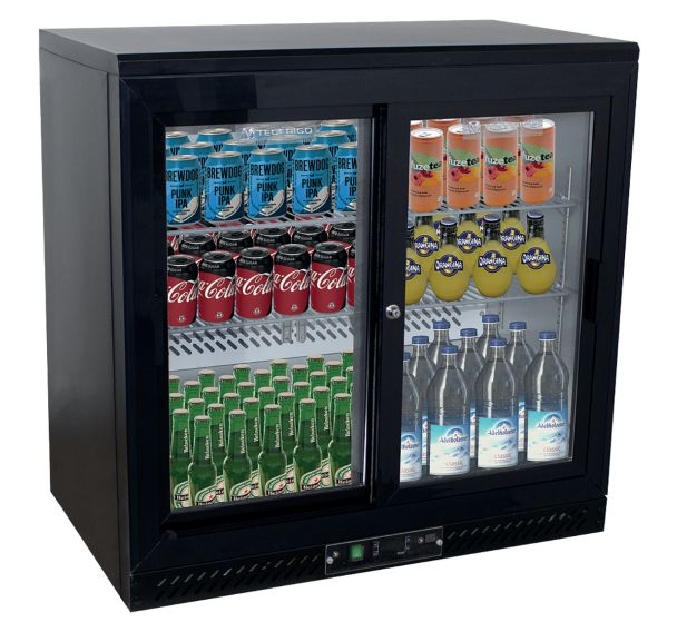 Vitrine de présentation boissons - 2 portes coulissantes - 254L- PUB250-PS