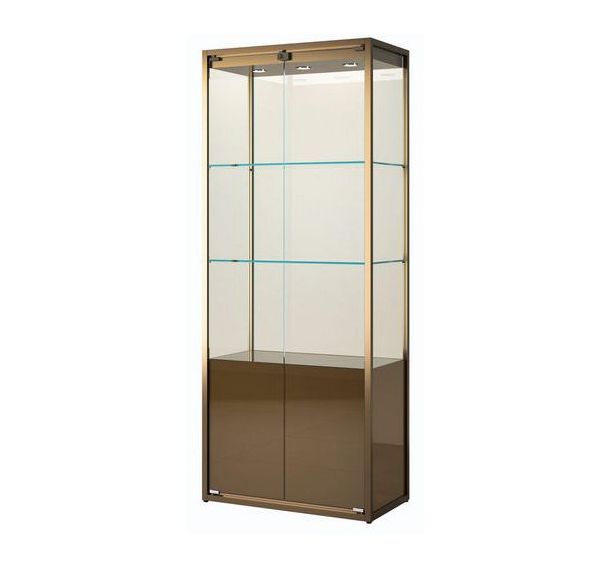 Vitrine exposition avec rangement - 75x45x190 cm - Sarazino Vitrines
