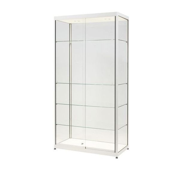 Vitrine exposition haute - 95x50x200 cm - Blanc