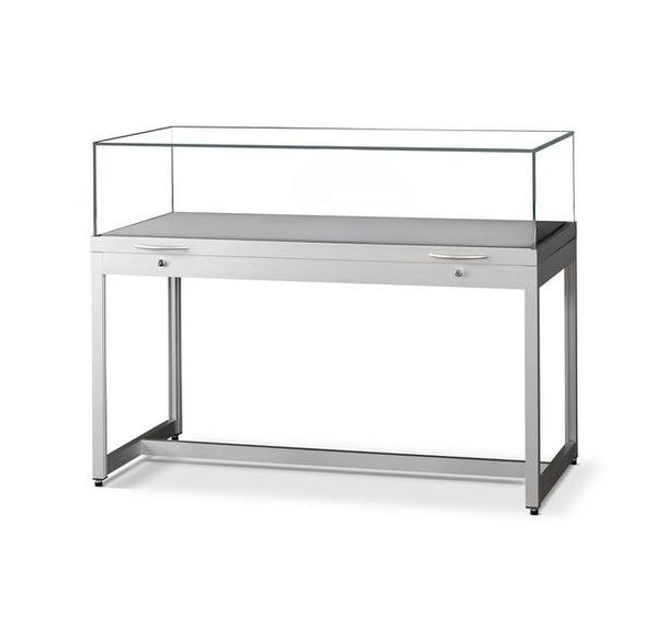 Vitrine exposition table sur pieds - 120 x 60 x 92 cm - Sarazino