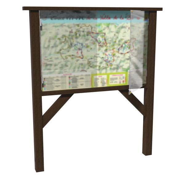 Vitrine plexi pour panneau d'information 97 x 145 cm 2 venteaux + serrure