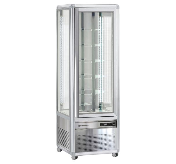 Vitrine verticale Snelle bi-température, 350 L, tablettes en verre rotatives
