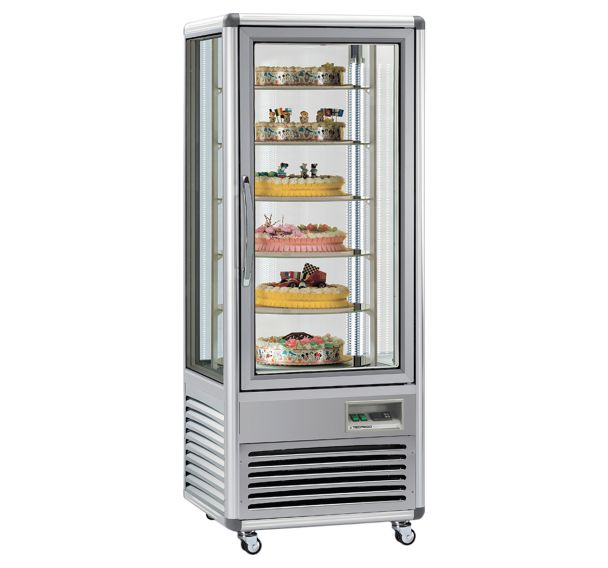 Vitrine verticale Snelle bi-température, 500 L, tablettes en verre rotatives