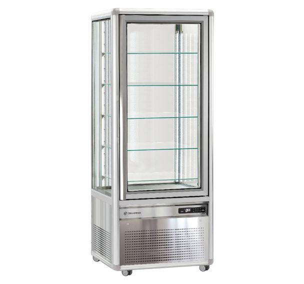 Vitrine verticale Snelle positive ventilée 500 L, tablettes en verre