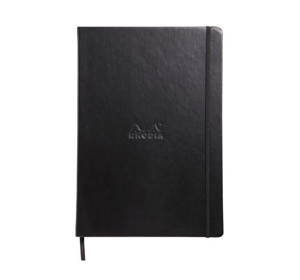 Webnotebook noir A4 192 pages dot fermeture élastique