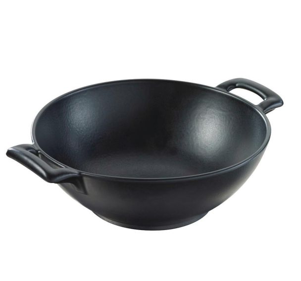 Wok individuel en porcelaine ø20 cm 120cl noir-Belle Cuisine-Revol