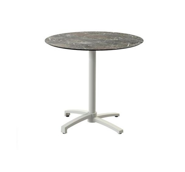 X Cross table de bistrot ronde - piètement sable + plateau HPL - Veba