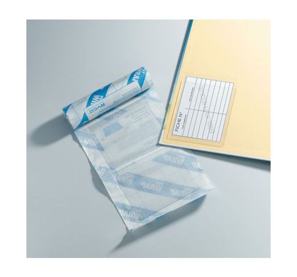 pochette porte fiche adhésive PVC 80 microns 85mm x 130mm