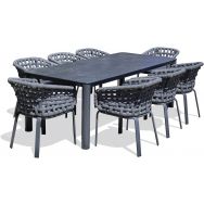 1 table jardin Camargue 220x100cm+8 fauteuils Camargue
