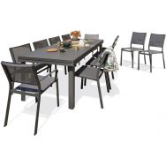 1 table jardin Copenhague 300x100cm+10 chaises+2 fauteuils