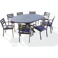1 table jardin Pelosa 199x145cm+8 fauteuils Pelosa