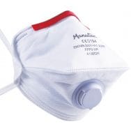 20 Demi-masques respiratoires pliables usage unique FFP3 Avec soupape