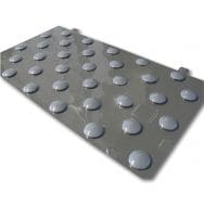 4 plaques de plots podotactiles PODOKit thermoplastique gris auto-adhésifs