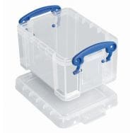 6 bacs de rangement plastique + couvercle 0,3L transparent