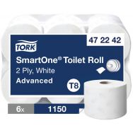 6 rouleaux Papier toilette Tork Advanced Smart One T8