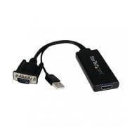 Adaptateur VGA vers HDMI avec audio et alimentation par USB