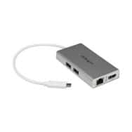 Adaptateur multiport USB-C - HDMI 4K  - GbE - USB 3.0 - Argent et blanc