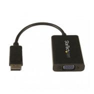 Adaptateur vidéo DisplayPort vers VGA avec audio-M/F-1920x1200/1080p-Noir
