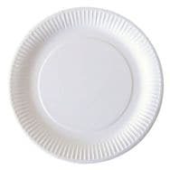 Assiette carton blanc Ø 15 cm plastifiée