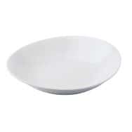 Assiette creuse ovale en porcelaine blanc-Eo