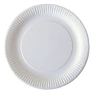 Assiette jetable carton blanc 23cm x50