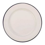 Assiette plate en inox émaillé ø25,5 cm blanc-Snaak
