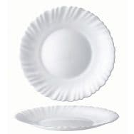 Assiette plate en verre trempé ø23 cm blanc-Feston-Arcoroc