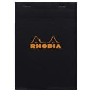 Bloc agrafé Rhodia BLACK N 16 14,8x21cm 80f Q.5x5 80g - Lot de 10