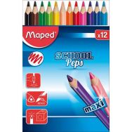 Boite 12 crayons géants triangulaires jumbo School'peps