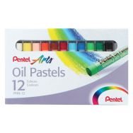 Boîte 12 pastels huile Pentel diam: 8 mm