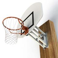 But de basket mural réglable 2,60m à 3,05m par vis sans fin
