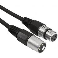 Câble XLR 3P Male et Femelle noir 1m