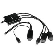 Adaptateur HDMI, DisplayPort ou Mini DisplayPort vers HDMI de 2 m-Noir