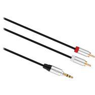 Câble jack 3.5 mm mâle vers 2 RCA mâle connecteur or