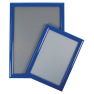 Cadre clic-clac aluminium avec coin pointu - bleu - Manutan Expert