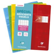 Cahier 90g 48 pages seyes 2.5 mm agrandi 10/10 format 17 x 22 cm