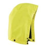 Capuche haute visibilité fluorescente jaune, doublure polyester