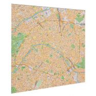 Carte administrative magnétique Paris 110 x 110 cm