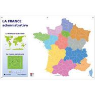 Carte murale muette France administrative