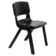 Chaise 4 pieds Postura 100% recyclée noire