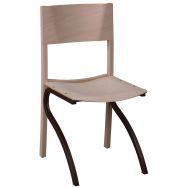 Chaise DIVA appui sur table, assise et dossier bois