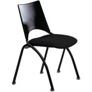 Chaise Sit-@ - Tissu - Structure noire, Coloris : Noir