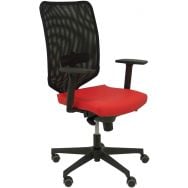 Chaise de bureau Ossa negra similicuir - rouge