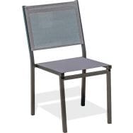 Chaise jardin Tolede empilable gris anthracite